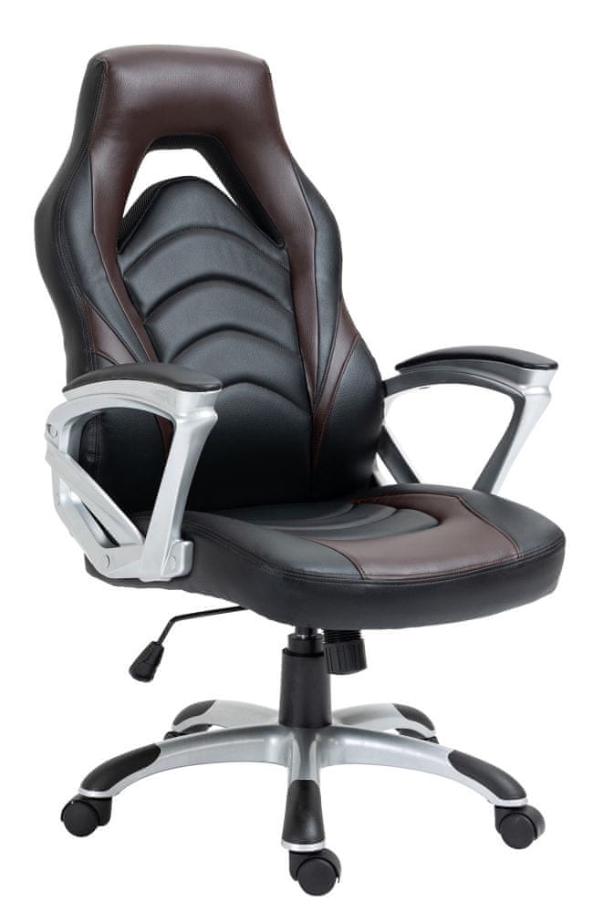 BHM Germany Kancelárska stolička Foxton, syntetická koža, hnedá